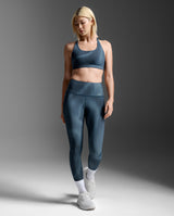 2XU Women Form Strappy Low Impact Low Bra - Dark Sage Glass Grad / Dark Sage
