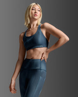 2XU Women Form Strappy Low Impact Low Bra - Dark Sage Glass Grad / Dark Sage