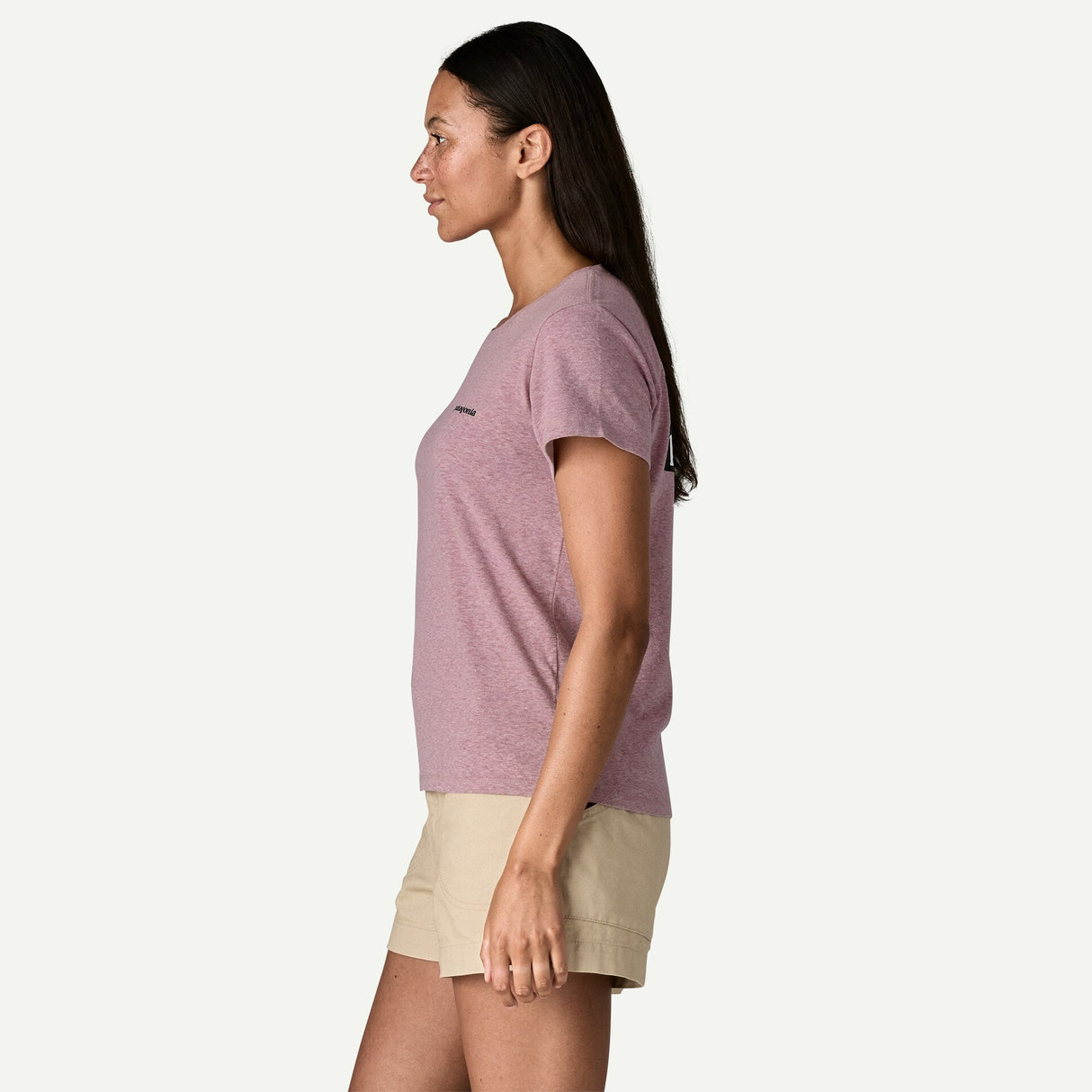 Explore Patagonia Women P-6 Logo Responsibili-Tee® - Quiet Violet for trail, outdoor & lifestyle use | Liv Activ Singapore