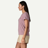 Explore Patagonia Women P-6 Logo Responsibili-Tee® - Quiet Violet for trail, outdoor & lifestyle use | Liv Activ Singapore