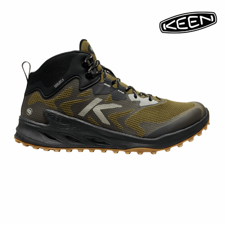 Explore KEEN Men Zionic NXT Mid Waterproof Hiking Shoe - Dark Olive / Black for trail, outdoor & lifestyle use | Liv Activ Singapore