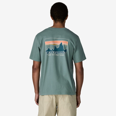 Explore Patagonia Men '73 Skyline T-Shirt - Blue Sage for trail, outdoor & lifestyle use | Liv Activ Singapore