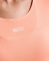 2XU Women Light Speed Tech Tee - Digital Peach / White Reflective