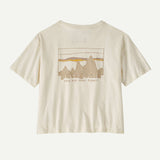 Explore Patagonia Women '73 Skyline Easy-Cut Responsibili-Tee - Birch White for trail, outdoor & lifestyle use | Liv Activ Singapore