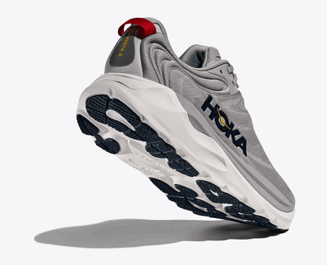 Explore HOKA Men Gaviota 6 Wide - Stellar Grey / Stardust for trail, outdoor & lifestyle use | Liv Activ Singapore