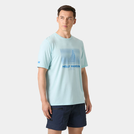 Explore Helly Hansen Men HP Race Sailing T-shirt - Barely Blue for trail, outdoor & lifestyle use | Liv Activ Singapore