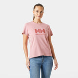 Explore Helly Hansen Women HH Logo T-shirt 3.0 - Pink Salt for trail, outdoor & lifestyle use | Liv Activ Singapore