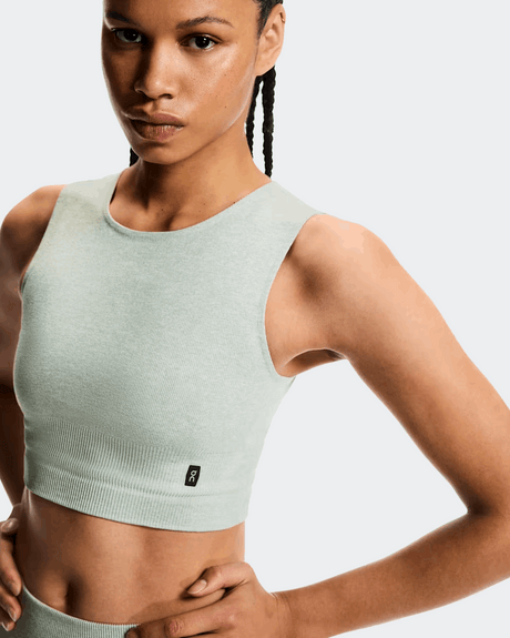 Explore On Women Studio Knit Crop - Mineral / Heather for trail, outdoor & lifestyle use | Liv Activ Singapore