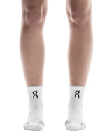 On Unisex Performance Run Sock Mid - White / Glacier