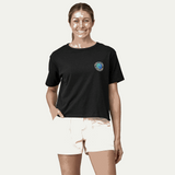 Explore Patagonia Women Unity Fitz Easy-Cut Responsibili-Tee - Ink Black for trail, outdoor & lifestyle use | Liv Activ Singapore
