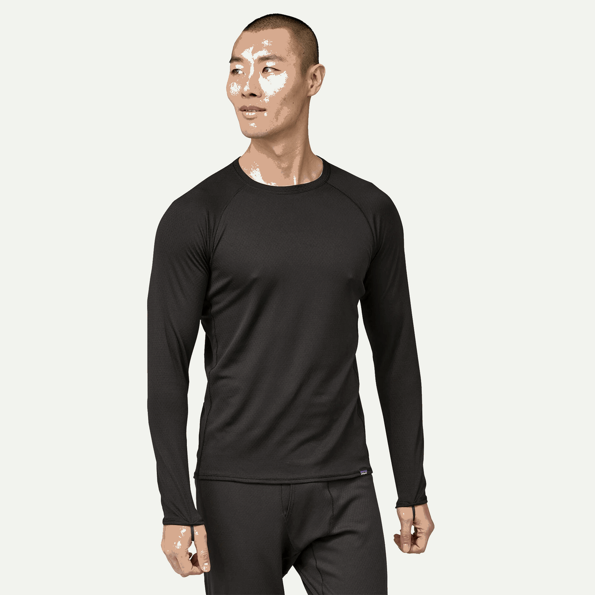 Explore Patagonia Men Capilene® Midweight Crewneck - Black for trail, outdoor & lifestyle use | Liv Activ Singapore