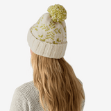 Explore Patagonia Unisex Snowbelle Beanie - Evergreen Flakes: Birch White for trail, outdoor & lifestyle use | Liv Activ Singapore