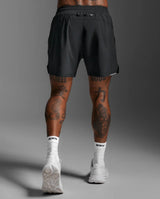 Explore 2XU Men Aero 5 Inch Shorts - Black / Silver Reflective for trail, outdoor & lifestyle use | Liv Activ Singapore