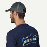 Explore Patagonia P-6 Logo LoPro Trucker Hat - Forge Grey for trail, outdoor & lifestyle use | Liv Activ Singapore