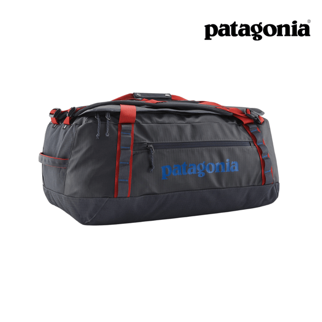 Explore Patagonia Black Hole® Duffel Bag 55L - Smolder Blue w/Amanita Red for trail, outdoor & lifestyle use | Liv Activ Singapore