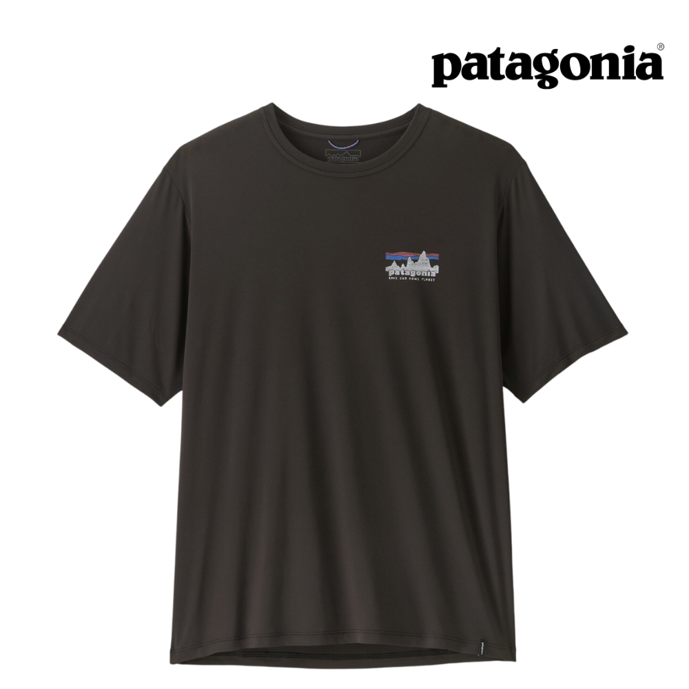 Explore Patagonia Men Capilene® Cool Daily Shirt - '73 Skyline - Black for trail, outdoor & lifestyle use | Liv Activ Singapore