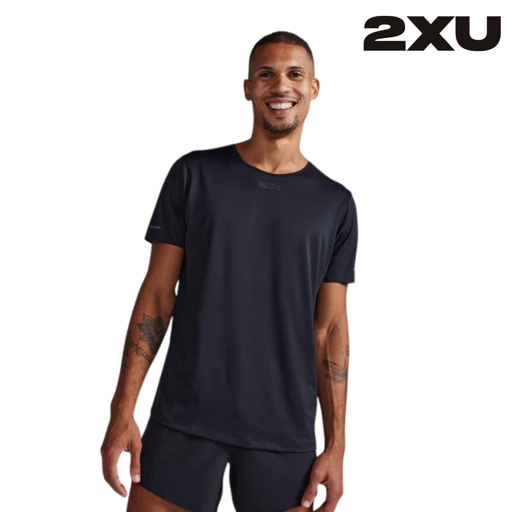 2XU Men Light Speed Tech Tee - Black / Black Reflective