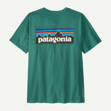 Explore Patagonia Men P-6 Logo T-Shirt - Gem Green for trail, outdoor & lifestyle use | Liv Activ Singapore