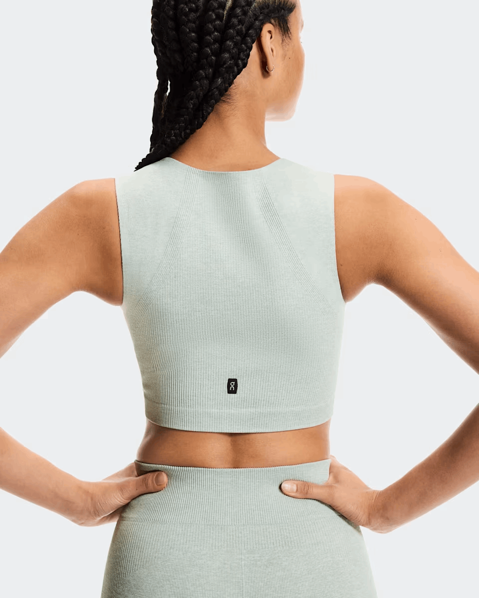 Explore On Women Studio Knit Crop - Mineral / Heather for trail, outdoor & lifestyle use | Liv Activ Singapore
