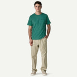 Explore Patagonia Men P-6 Logo T-Shirt - Gem Green for trail, outdoor & lifestyle use | Liv Activ Singapore