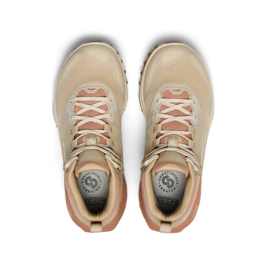 KEEN Women Zionic NXT Mid Waterproof Hiking Shoe - Safari / Cork