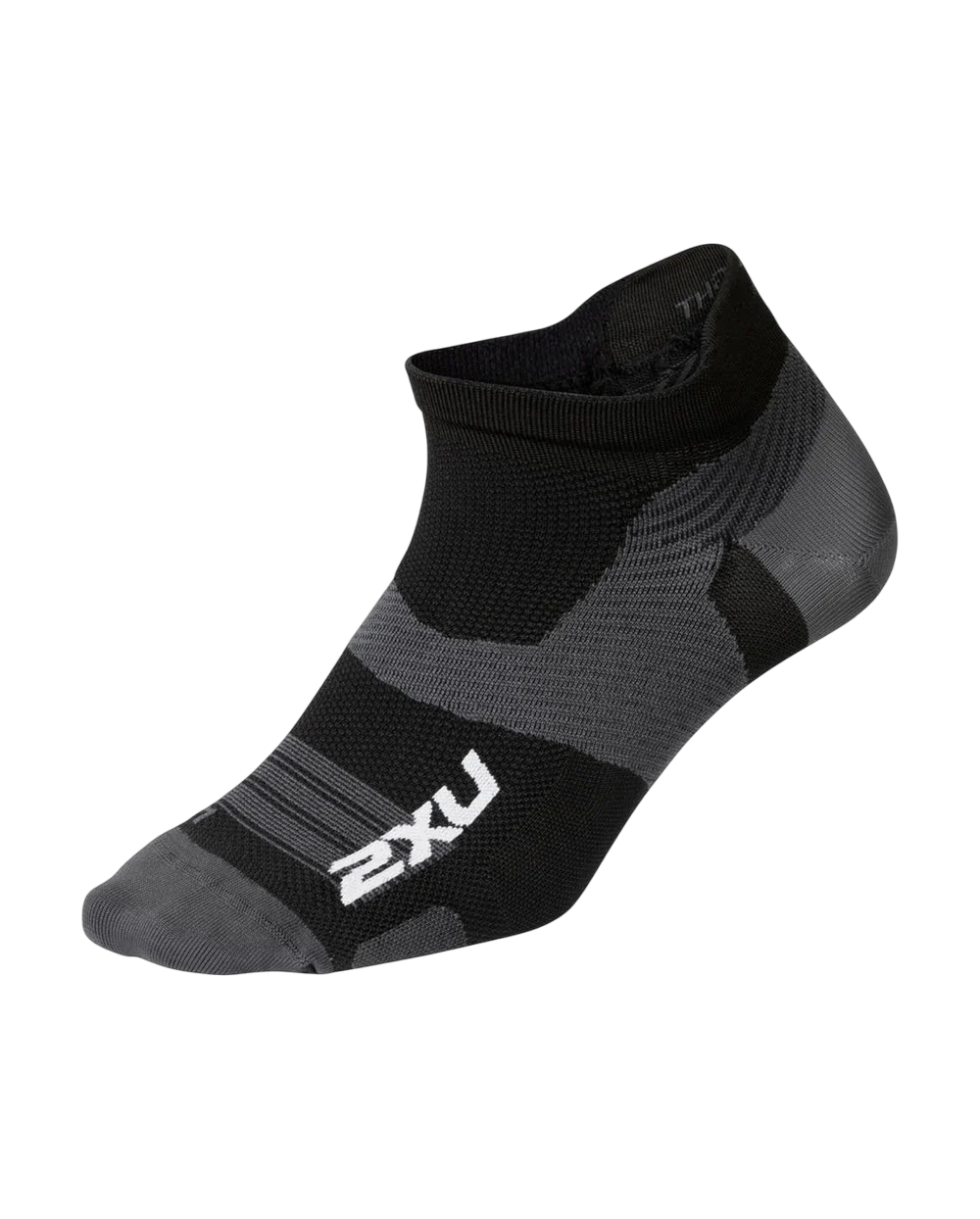 2XU Unisex Vectr Ultralight No Show Socks - Black / Titanium