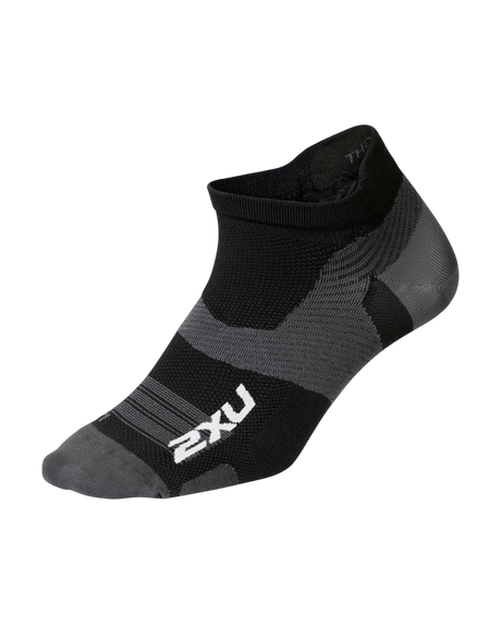 2XU Unisex Vectr Ultralight No Show Socks - Black / Titanium