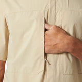 Helly Hansen Men Awe Short Sleeve Softshell Overshirt - Scandi Sand