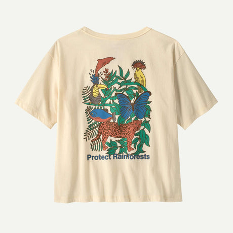 Explore Patagonia Women Protect Rainforests Easy-Cut T-Shirt - Undyed Natural for trail, outdoor & lifestyle use | Liv Activ Singapore
