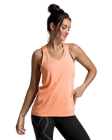 2XU Women Light Speed Tech Singlet - Digital Peach / White Reflective