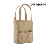 Patagonia Recycled Market Tote - '73 Text Logo: Classic Tan