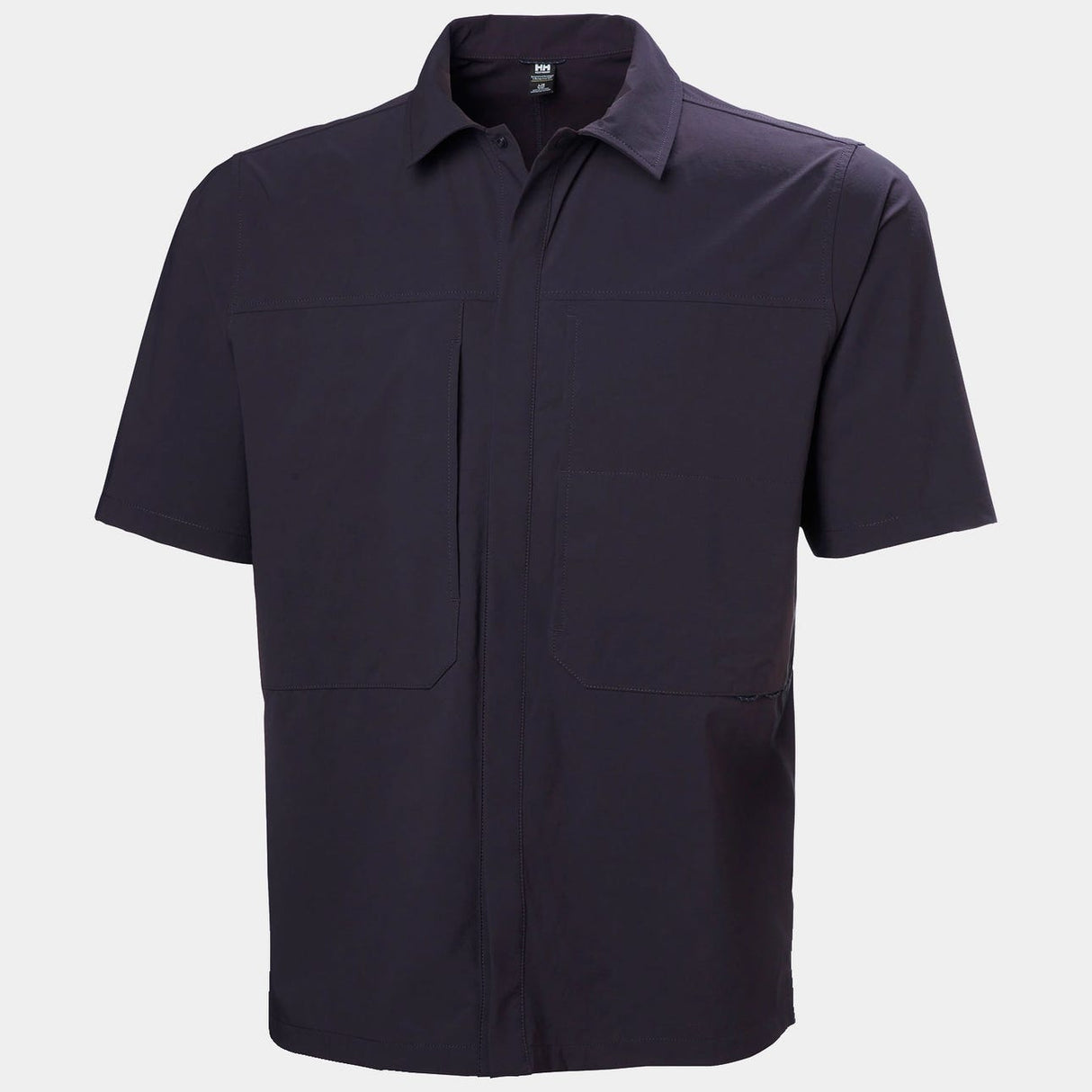 Helly Hansen Men Awe Short Sleeve Softshell Overshirt - Black Grape