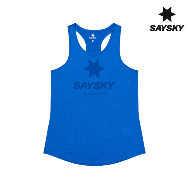 Explore SAYSKY Women Logo Combat Pro Singlet - Blue for trail, outdoor & lifestyle use | Liv Activ Singapore