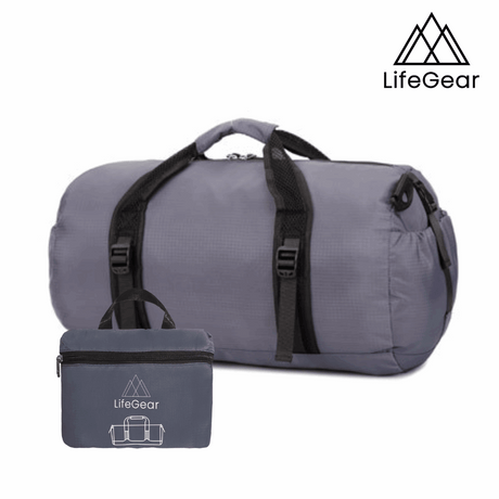 Explore Lifegear Packable Duffel 40L - Grey for trail, outdoor & lifestyle use | Liv Activ Singapore
