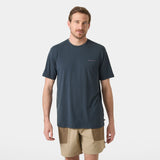 Explore Helly Hansen Men Skog Graphic T-Shirt - Alpine Frost for trail, outdoor & lifestyle use | Liv Activ Singapore