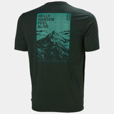 Explore Helly Hansen Men Skog Graphic T-Shirt - Dark Jungle for trail, outdoor & lifestyle use | Liv Activ Singapore
