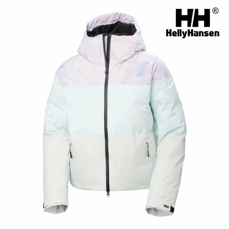 Explore Helly Hansen Women Nora Short Puffy Ski Jacket - Reflections AOP for trail, outdoor & lifestyle use | Liv Activ Singapore