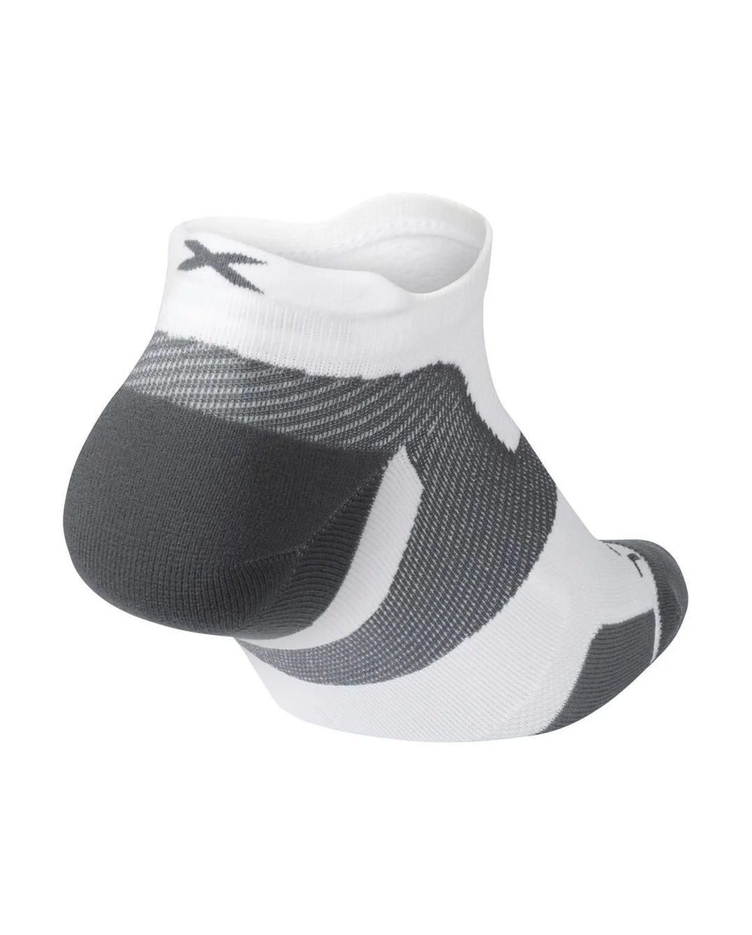 2XU Unisex Vectr Ultralight No Show Socks - White / Grey