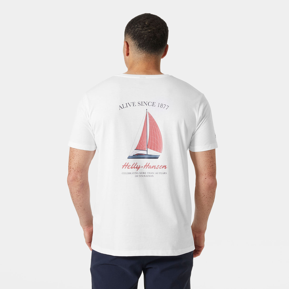 Explore Helly Hansen Men Shoreline T-shirt 3.0 - White for trail, outdoor & lifestyle use | Liv Activ Singapore