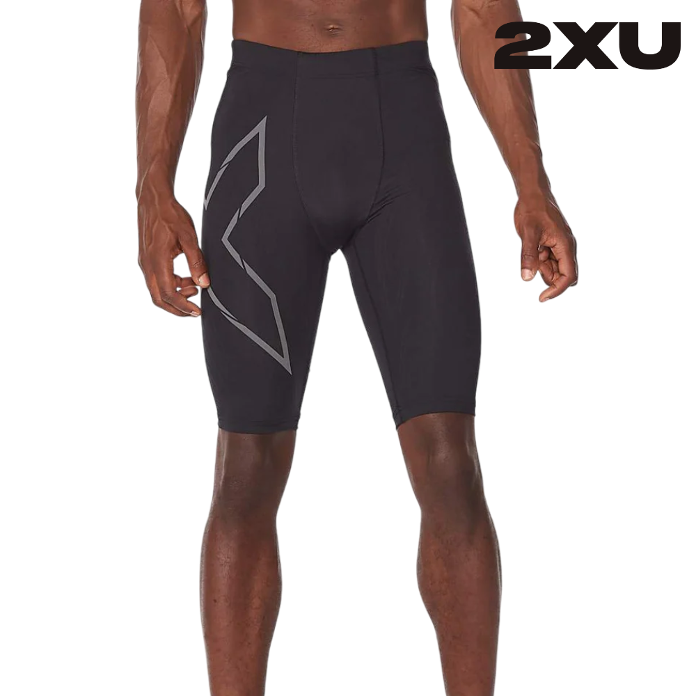 2XU Men Light Speed Compression Shorts - Black / Black Reflective