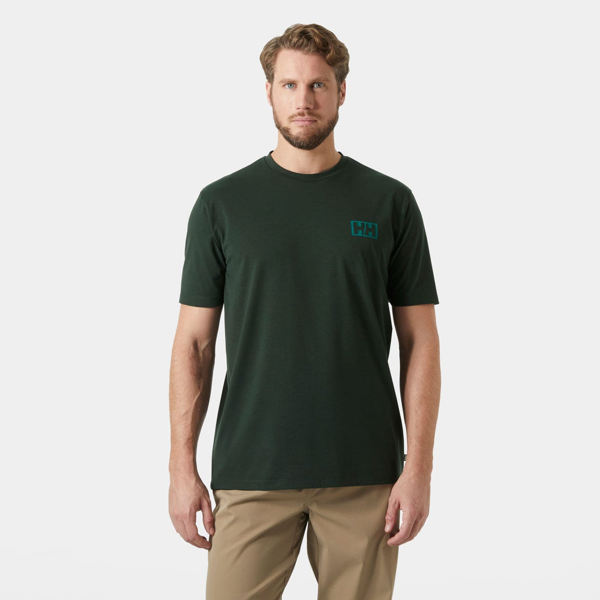 Explore Helly Hansen Men Skog Graphic T-Shirt - Dark Jungle for trail, outdoor & lifestyle use | Liv Activ Singapore