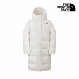 Explore The North Face Women Essential Long Down - AP White Dune for trail, outdoor & lifestyle use | Liv Activ Singapore