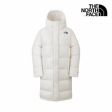 Explore The North Face Women Essential Long Down - AP White Dune for trail, outdoor & lifestyle use | Liv Activ Singapore