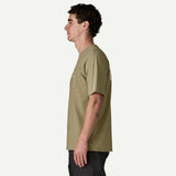 Explore Patagonia Men Boardshort Logo Pocket Responsibili-Tee - Gumtree Green for trail, outdoor & lifestyle use | Liv Activ Singapore
