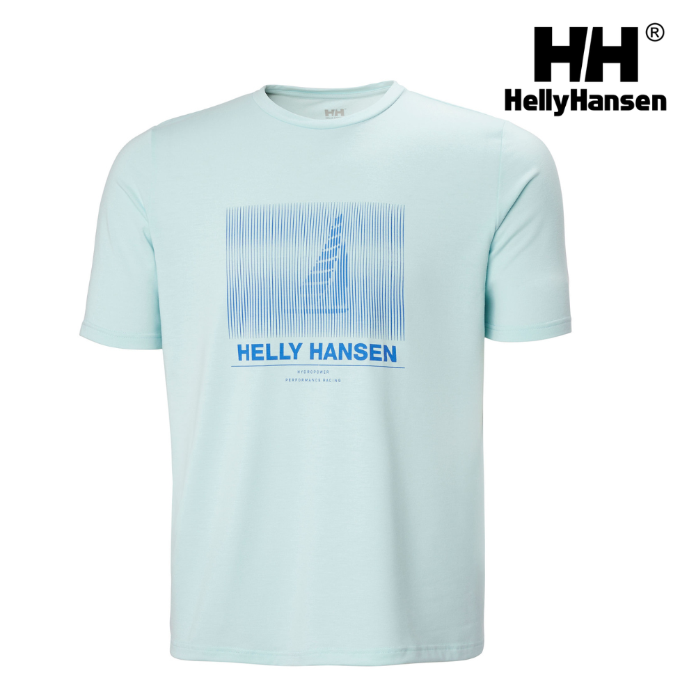 Explore Helly Hansen Men HP Race Sailing T-shirt - Barely Blue for trail, outdoor & lifestyle use | Liv Activ Singapore