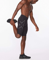 2XU Men Light Speed Compression Shorts - Black / Black Reflective