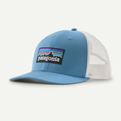 Explore Patagonia P-6 Logo Trucker Hat - Shore Blue for trail, outdoor & lifestyle use | Liv Activ Singapore