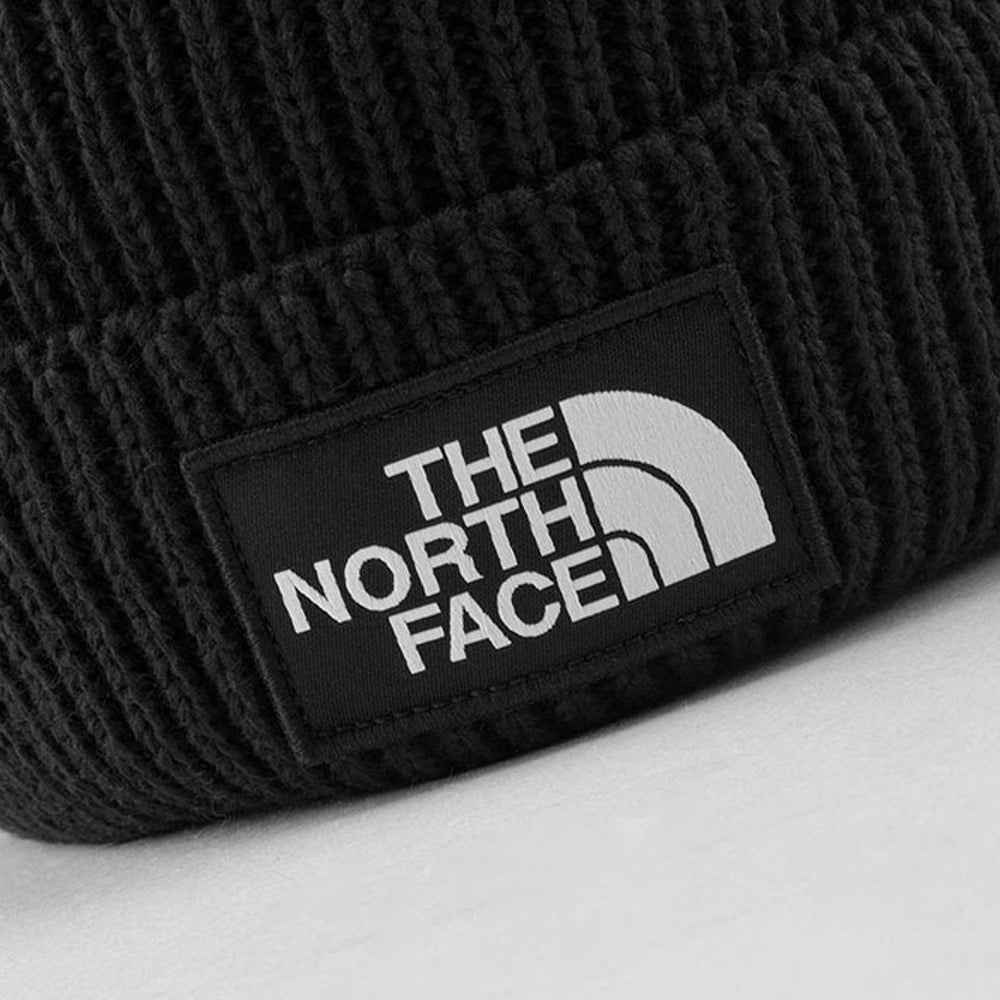 The North Face Unisex Logo Box Cuffed Beanie - TNF Black – Liv Activ
