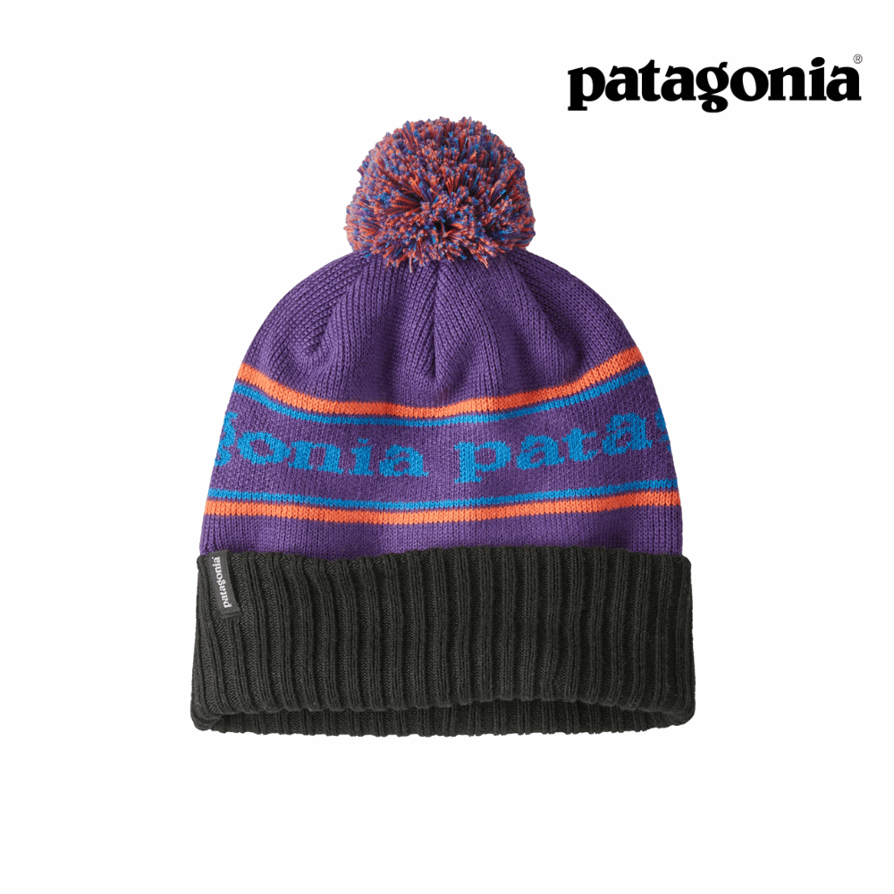 Explore Patagonia Unisex Powder Town Beanie - Park Stripe: Purple for trail, outdoor & lifestyle use | Liv Activ Singapore