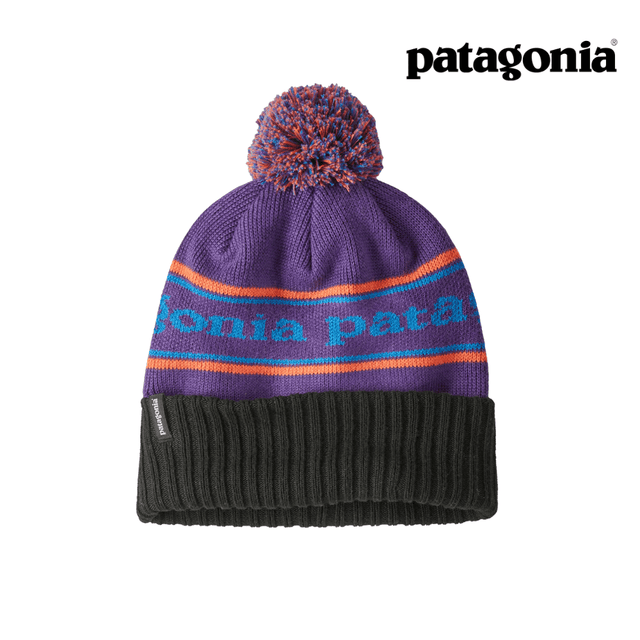 Explore Patagonia Unisex Powder Town Beanie - Park Stripe: Purple for trail, outdoor & lifestyle use | Liv Activ Singapore